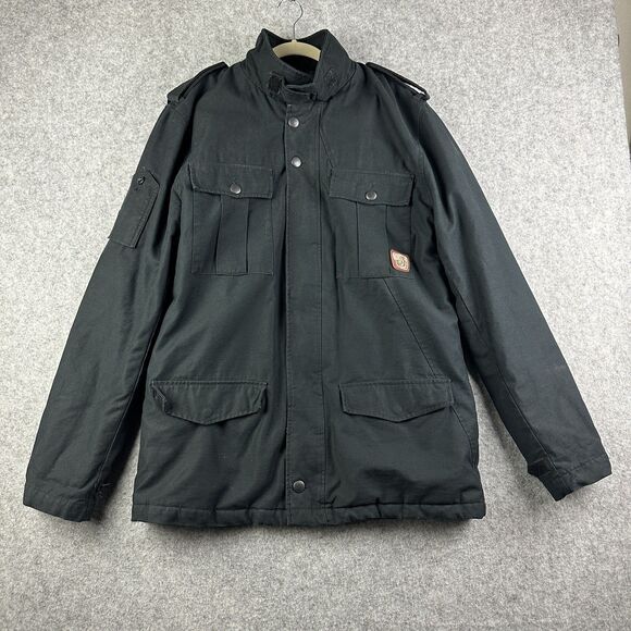 Volcom Scout Jacket Men XL Black Chore Field Utility Skater Outdoors Bondi Lined - Picture 1 of 16